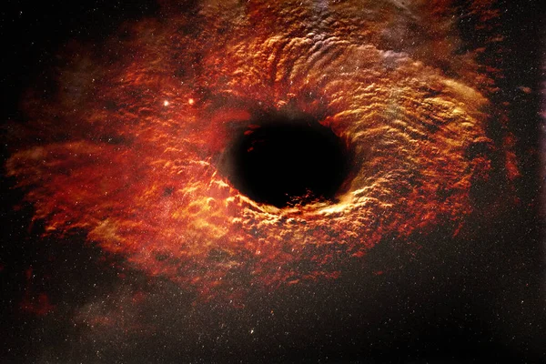 Web makaleleri, posterleri vs. için yüksek yakınlaştırmalı güzel bir kara delik çizimi.