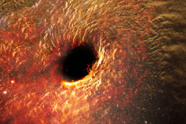 Όμορφη Απεικόνιση Μιας Μαύρης Τρύπας Υψηλό Ζουμ Για Άρθρα Στο — Φωτογραφία Αρχείου
