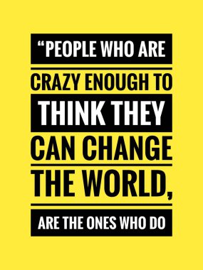 Sarı arkaplan ile ilham verici motivasyon alıntısı