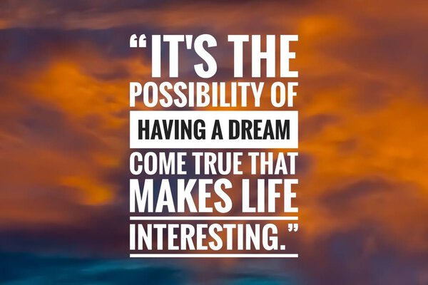 Success quote about life with beautiful natural sky background, motivational inspiration quote