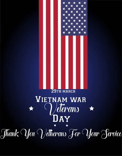 베트남 용사들의 포스터 카드와 여러분들의 노고에 감사합니다 배경에 — 스톡 벡터