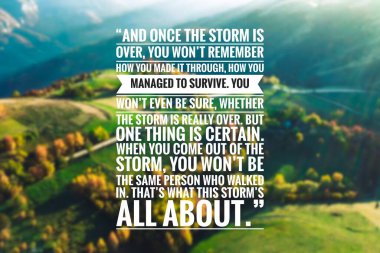 Hayat hakkında ilham verici bir alıntı güzel doğal bir arka plan, başarılı bir ilham alıntısı