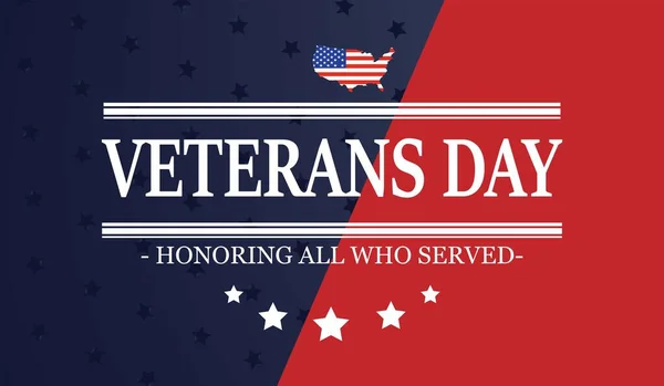 Veterans card. Veterans Day. Honoring all who served. Vector illustration