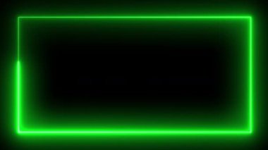 Koyu arkaplanda neon çerçeve döngüsü canlandırması