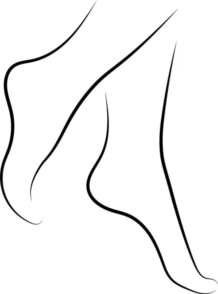 Γυναικεία Πόδια Διάνυσμα Γυναίκα Πόδια Διάνυσμα Σιλουέτες Γυναικεία Σχέδια Ποδιών — Διανυσματικό Αρχείο