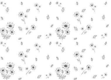 Kusursuz Papatya Kalıbı vektör biçimi. Paketleme ve tekstil üzerine baskılar için Papatya Çiçekleri Botanik arkaplanı