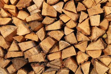 Yakacak odun yığını eski bağ dokusu