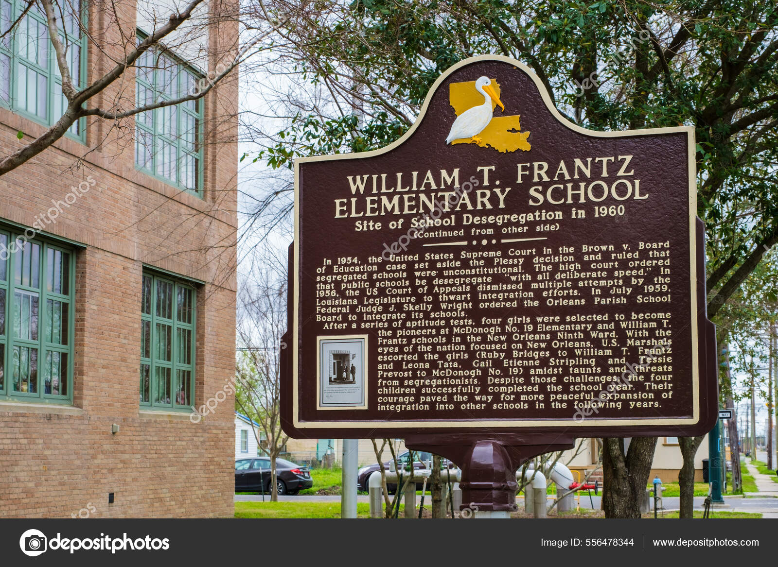 New Orleans Usa March 2025 Historic Marker William Frantz Elementary