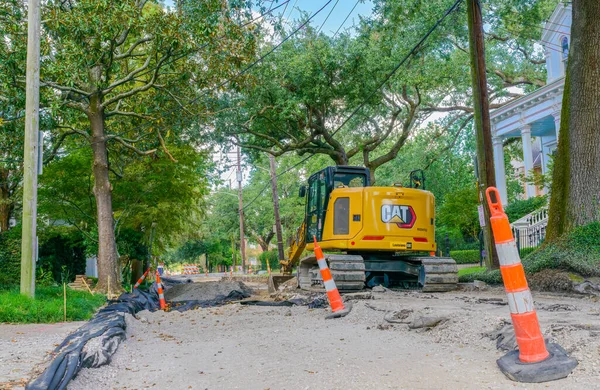 New Orleans Usa September 2022 Stadtbild Des Straßenreparaturprojekts Der Lowerline — Stockfoto