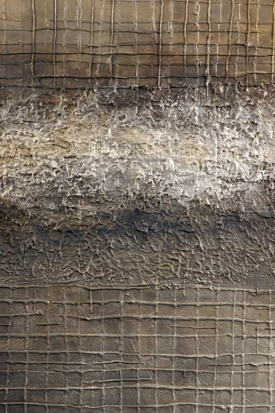 Pintura raya seca sobre lienzo patrón cuadrado — Foto de Stock