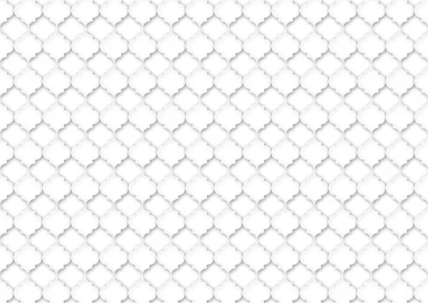白い幾何学的形状のペーパーカットの背景 グレー抽象的な3Dデザインパターン 折り紙スタイルのイラスト — ストック写真