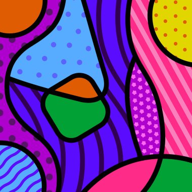 soyut renkli pop sanat Warhol stili soyut şekil arkaplan dekoratif nesne