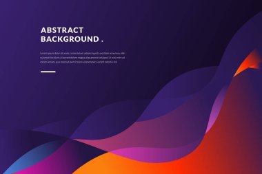 Mor baskın renk ile zarif soyut dalga düz arkaplan