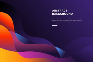Mor baskın renk ile zarif soyut dalga düz arkaplan