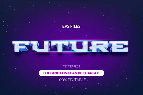 Future Technologie Espace Scifi Éditable Effet Texte Fichier Vectoriel Eps — Image vectorielle