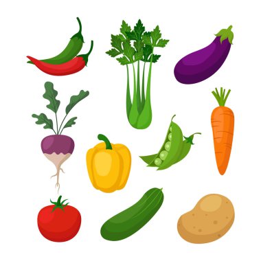 Vegetable object element for cooking food vegan farm product clipart