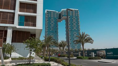 dubai, uae- 28.08.2022: modern buildings in the city 