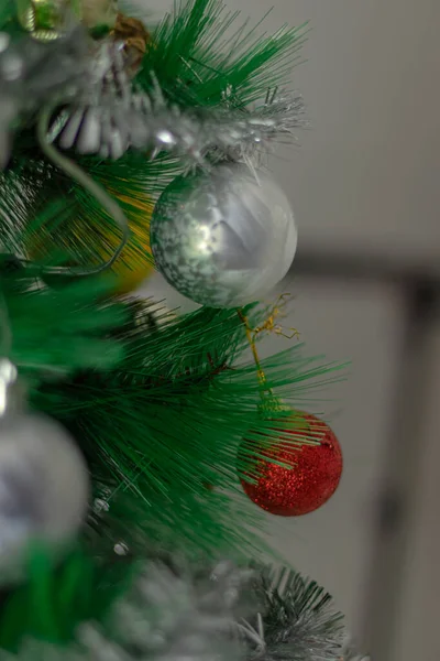 Christmas tree with balls, happy new year tree with balls, Christmas decorations