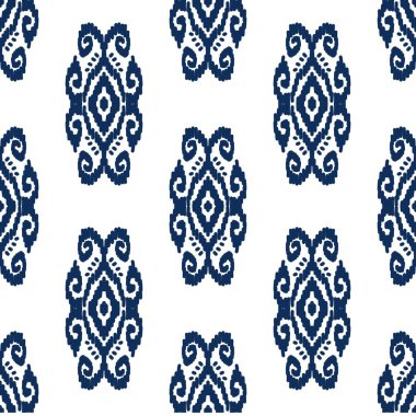 Ikat deseni Etnik Tekstil kabilesi Amerikan Aztek kumaşı geometrik motif mandalas yerli boho bohem halı. 