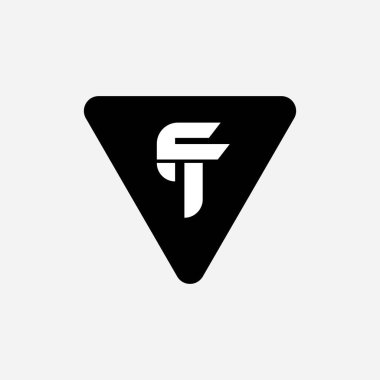 İlk harf tf veya ft logo vektör tasarım şablonu