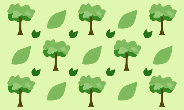 Tło Tematów Drzew Zielony Prosty — Wektor stockowy