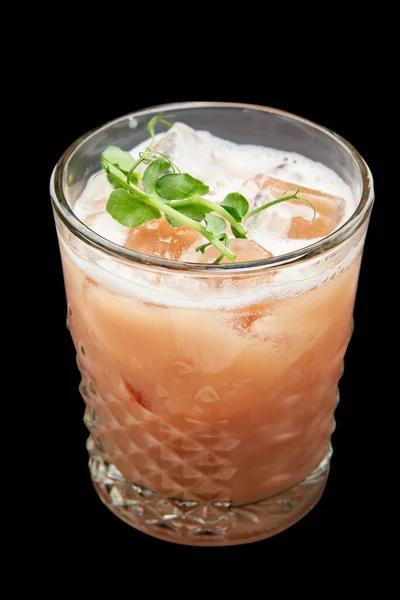 Cocktail Frutta Sfondo Nero — Foto Stock
