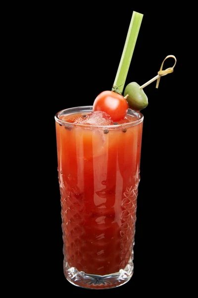 Plantaardige Cocktail Een Zwarte Achtergrond — Stockfoto