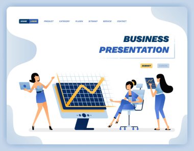 İş koltuğunda oturan bir patrona zam grafiğini temsil eden bir kadının vektör çizimi. Tasarım web sitesi, poster, el ilanı, uygulamalar, reklamcılık, promosyon, pazarlama için kullanılabilir