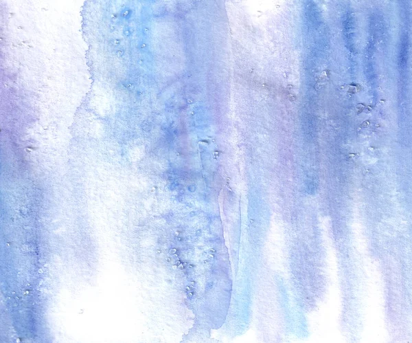 Handgetekende Aquarel Abstracte Achtergrond Winterstemming Blauwe Koude Kleuren — Stockfoto