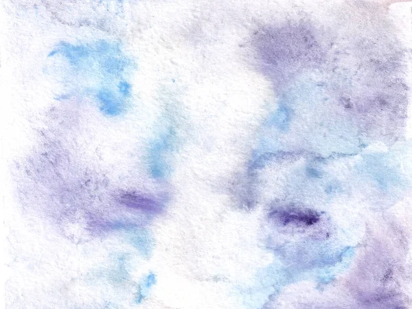 Handgetekende Aquarel Abstracte Achtergrond Winterstemming Blauwe Koude Kleuren — Stockfoto