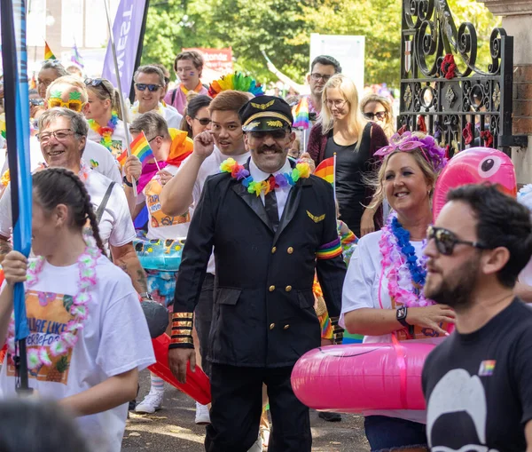 Crawley West Sussex August 2022 People Crawley Pride Parade 2022 — Zdjęcie stockowe