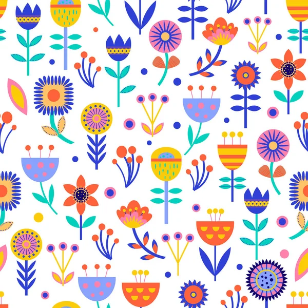 Beautiful seamless pattern for decorative design. Vector abstract paper cut flowers illustration. Nature trendy design. — Stock Vector
