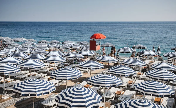 Promenade des Anglais 'den sahil manzarası, Nice, Provence-Alpes-Cte d' Azur, Fransa