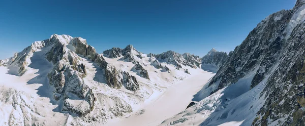 Vista Sobre Glaciar Grands Montets Perto Chamonix França — Fotografia de Stock