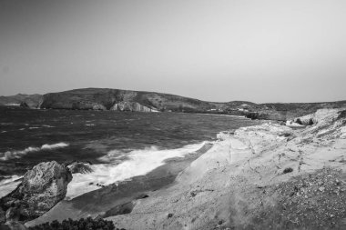 Windy sunset in Milos Island, Cyclades, Greece