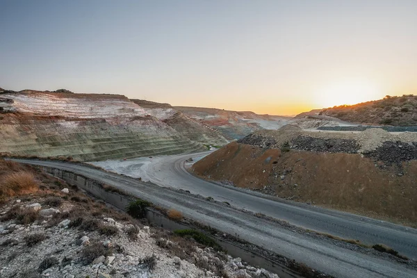 Mining Site Middle Milos Island Cyclades Greece — Foto de Stock