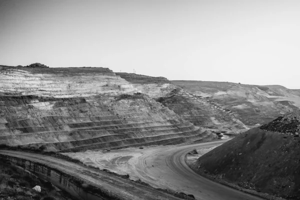 Mining Site Middle Milos Island Cyclades Greece — Foto de Stock