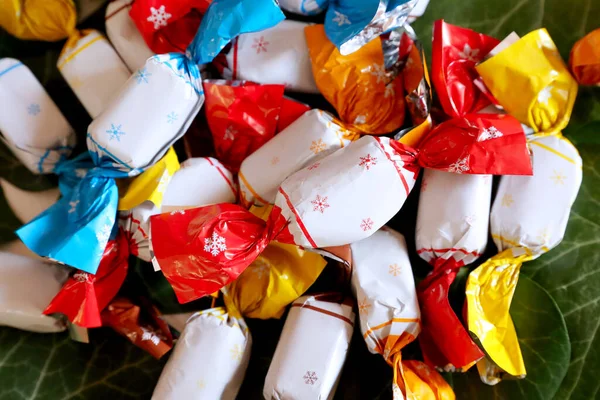 Haufen Von Berühmten Ungarischen Weihnachtsfondant Auf Dem Weihnachtsmarkt Als Hintergrund — Stockfoto