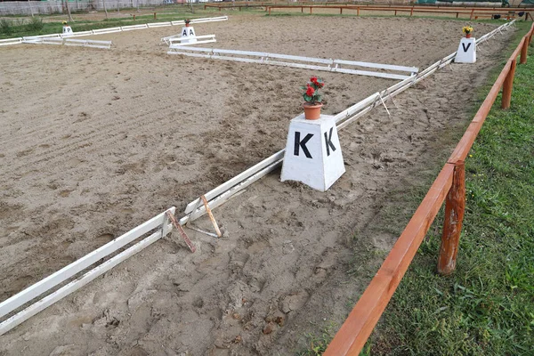 Letras Referencias Arena Deportiva Pista Doma Fondo Concepto Competición Deportiva —  Fotos de Stock