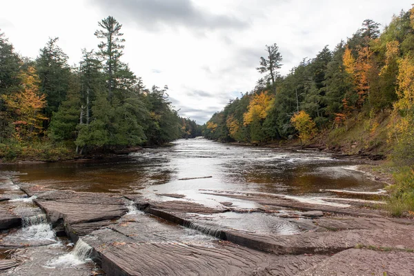 Presque Isle River Haute Péninsule Michigan Octobre 2021 — Photo