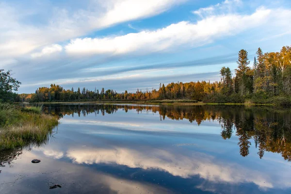 Afternoon Michigamme River Republic Michigan September 2021 — Stockfoto
