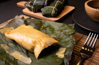 Masada Hallaca, Venezuela Noel 'inin geleneksel yemeği. Yüksek kalite fotoğraf