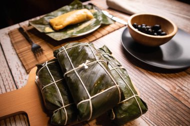 Masada Hallaca, Venezuela Noel 'inin geleneksel yemeği. Yüksek kalite fotoğraf