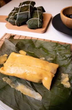 Masada Hallaca, Venezuela Noel 'inin geleneksel yemeği. Yüksek kalite fotoğraf