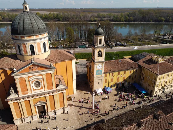Aerial View Pink Walk Cancer Boretto Italy High Quality Photo — Stockfoto