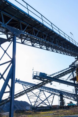 Kum işleme makinesinin görüntüsü. Kum endüstrisi, İtalya. Yüksek kalite fotoğraf