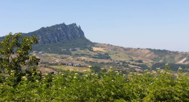 Distant view of the Republic of San Marino. High quality photo