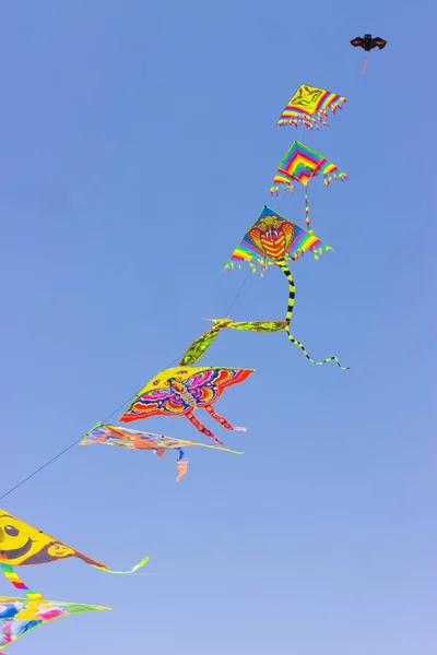 Летние Воздушные Змеи Пляже Римини Италия Высокое Качество Фото — стоковое фото