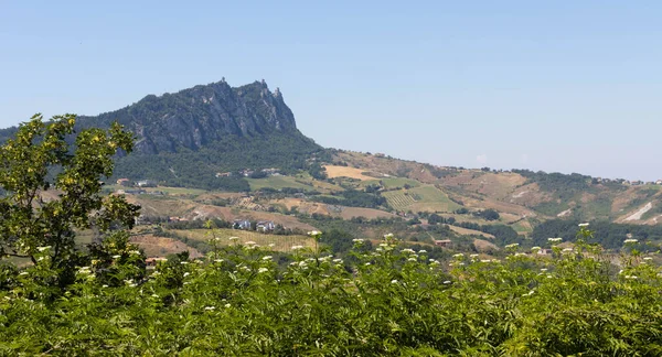 Distant view of the Republic of San Marino. High quality photo