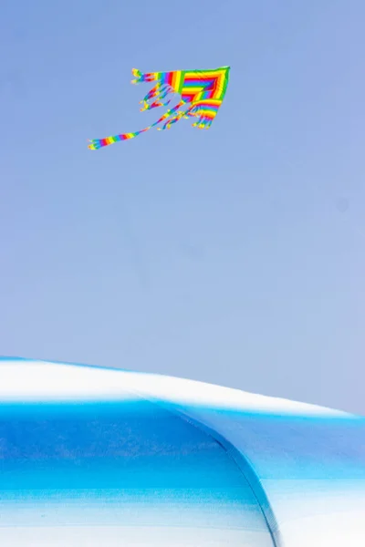 Kite Beachin Summer Rimini Italy High Quality Photo — Stockfoto